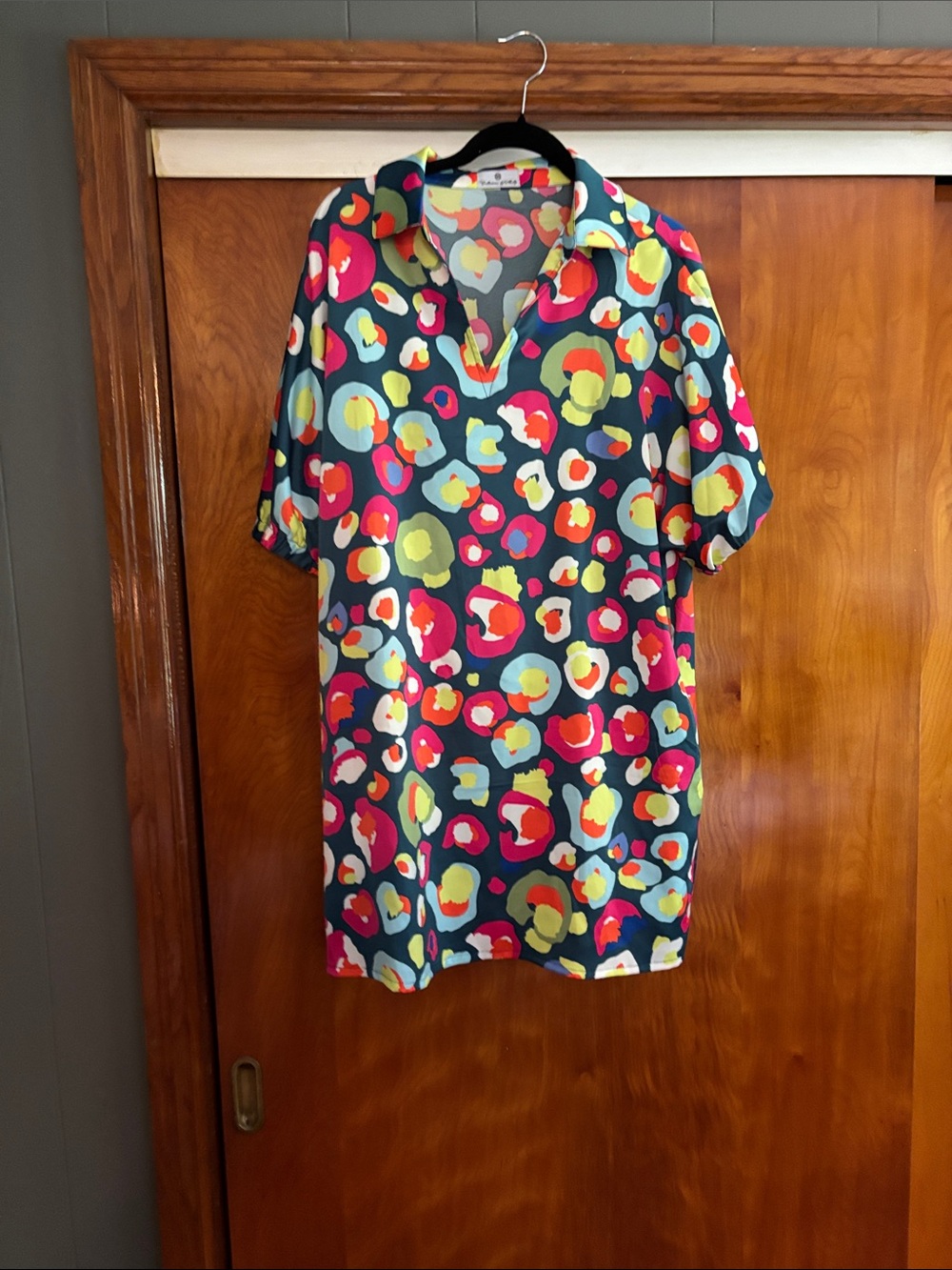 Adorable Abstract Print  Dress - Multicolor